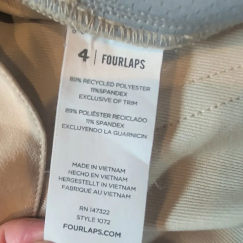 Fourlaps Athletic Fit Performance Stretch Pants Khaki Mens 32x32 Style 1072